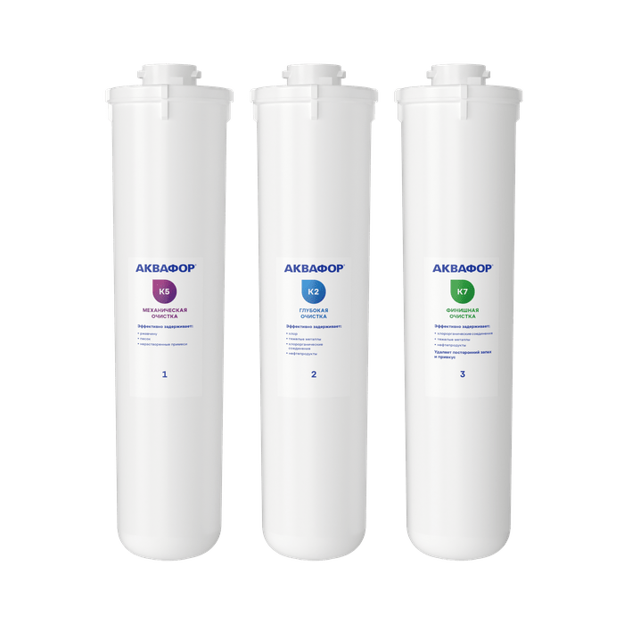 Комплект сменных модулей для Аквафор Кристалл А (К5-К2-К7)