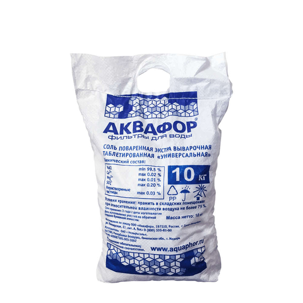 Фирменная соль АКВАФОР 10 кг