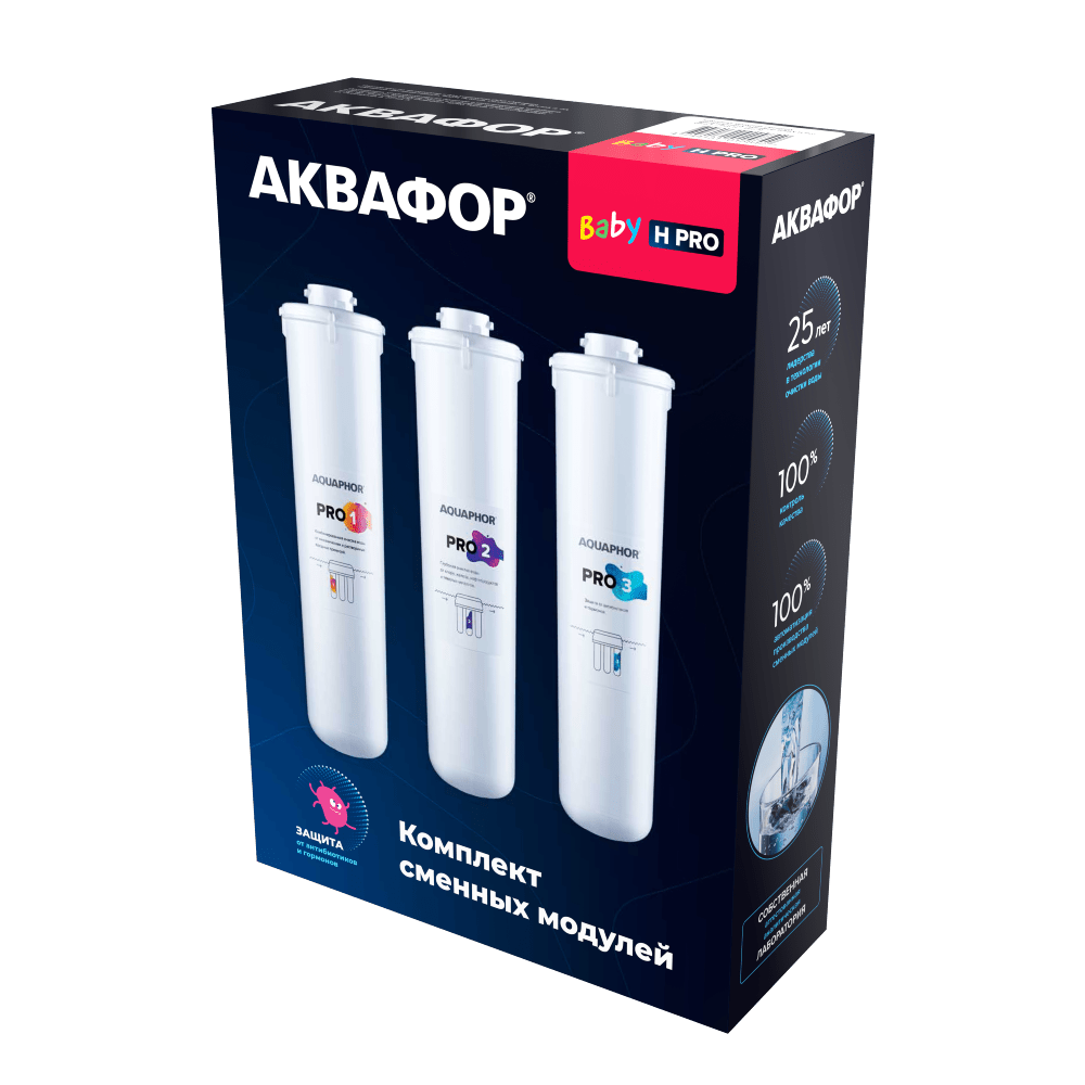 Комплект модулей для Аквафор Baby H Pro (Pro 1-Pro H-Pro 3)-2